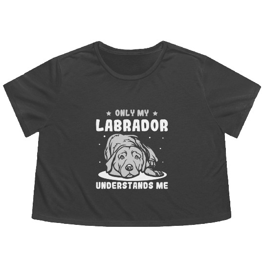 Labrador and like maybe 3 people Flowy Cropped Tees