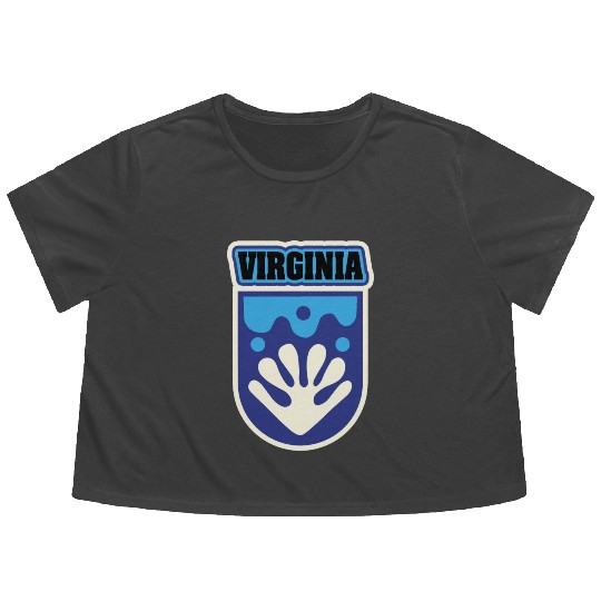 US States VIRGINIA Flowy Cropped Tees