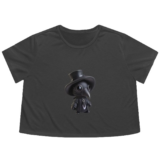 Plague Doctor Killer Flowy Cropped Tees