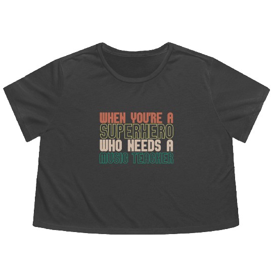 Music Teacher Flowy Cropped Tees