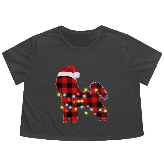 Bichon Frise Christmas Dog Lover Pajamas Flowy Cropped Tees