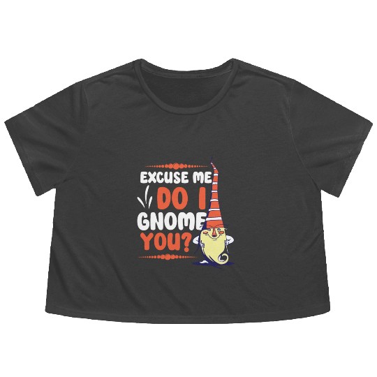 Garden Gnomes Gnome Lover Funny Gnome Gardening Flowy Cropped Tees