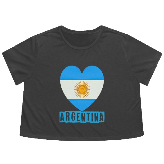 World Cup-Argentina Flowy Cropped Tees
