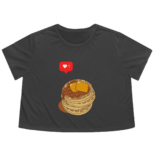 Waffle lover Flowy Cropped Tees