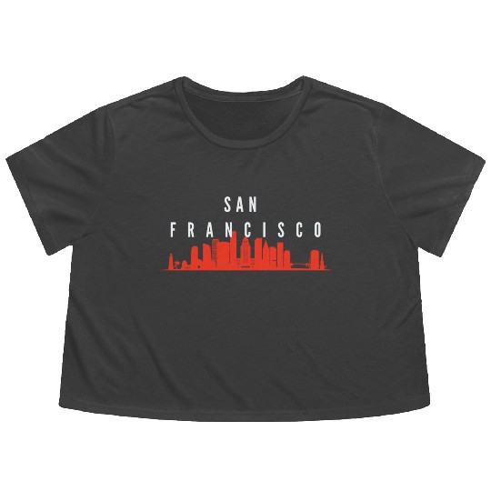 San Francisco pride Flowy Cropped Tees