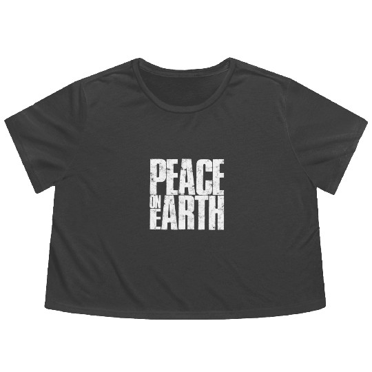 Peace on Earth - peace Flowy Cropped Tees