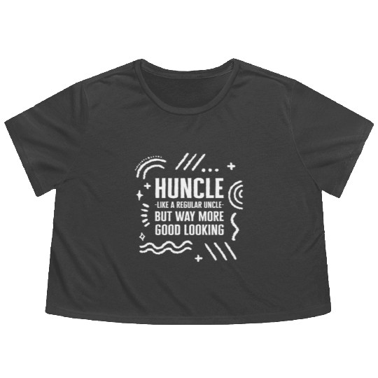 Uncle Flowy Cropped Tees Flowy Cropped Tees, Huncle Definition Funny Flowy Cropped Tees,