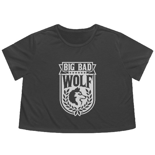 big bad wolf quote Flowy Cropped Tees
