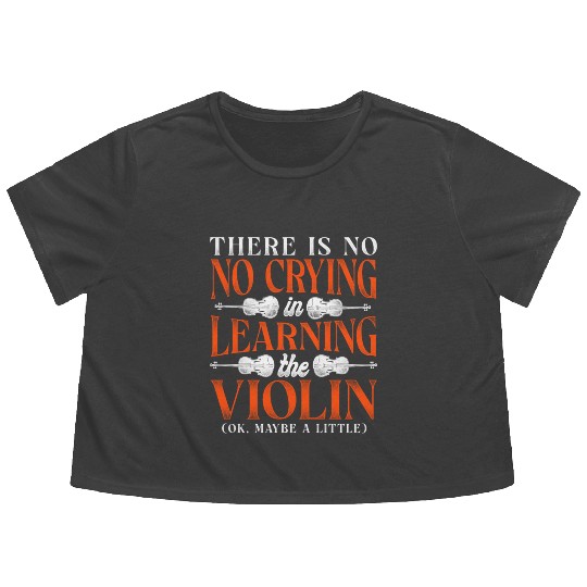 Violin Violinist Vintage There Is Flowy Cropped Tees