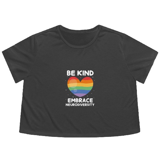 Be Kind Embrace Neurodiversity Flowy Cropped Tees