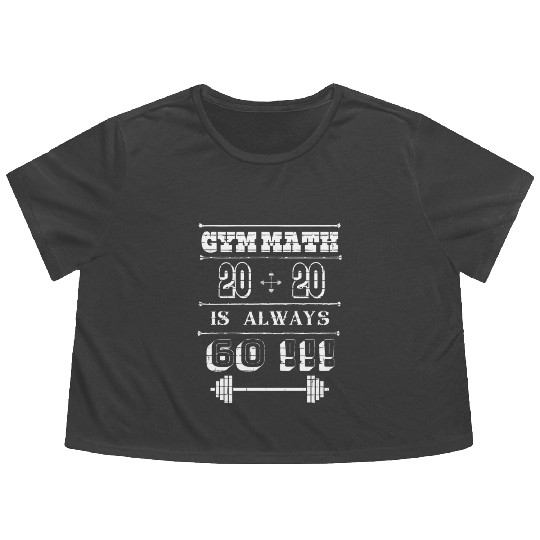 Gym math Flowy Cropped Tees