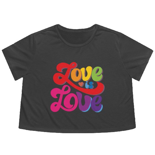 Love is Love Flowy Cropped Tees