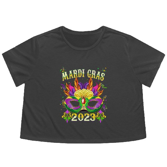 Mardi Gras Carnival - Mardi Gras 2023 Flowy Cropped Tees