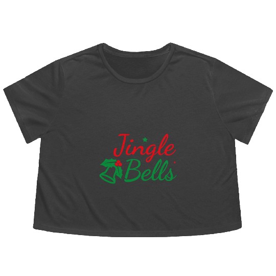 Jingle Bells - Marry Christmas Flowy Cropped Tees
