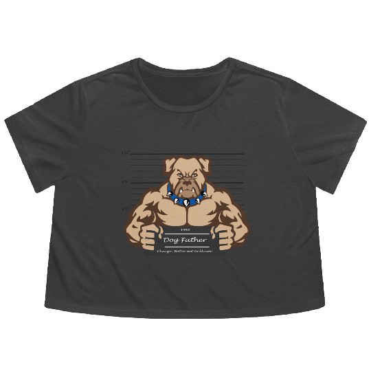 "Funny Dog Flowy Cropped Tees Perfect Gift for Dog Lovers"