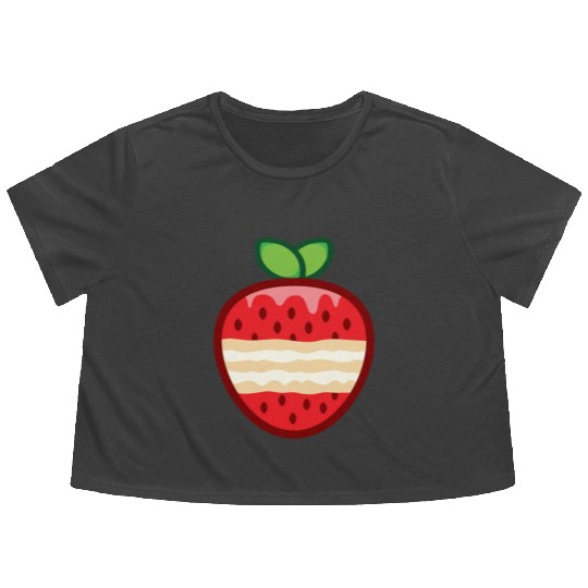 strawberry shortcake funny Flowy Cropped Tees