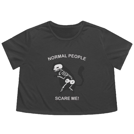 Normal People Scare Me Flowy Cropped Tees