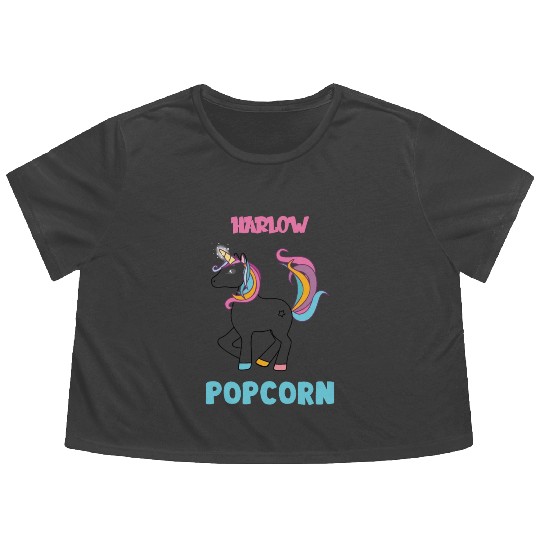 Harlow And Popcorn Merch Popcorn The Pony Flowy Cropped Tees