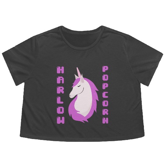 Harlow And Popcorn Merch Popcorn The Pony Flowy Cropped Tees