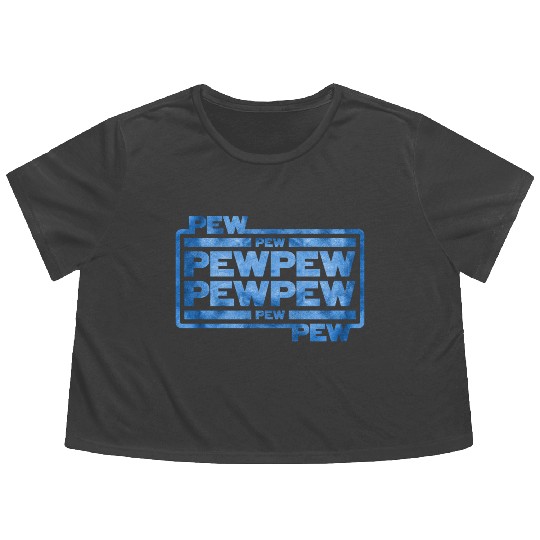 Pew Pew Pew Flowy Cropped Tees