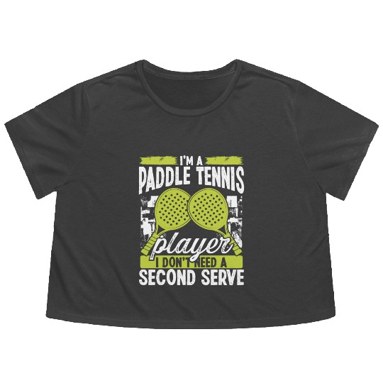 Paddle Tennis Player Match Second Serve Team Flowy Cropped Tees