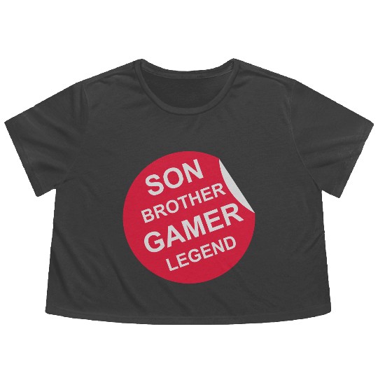 son brother gamer legend Flowy Cropped Tees