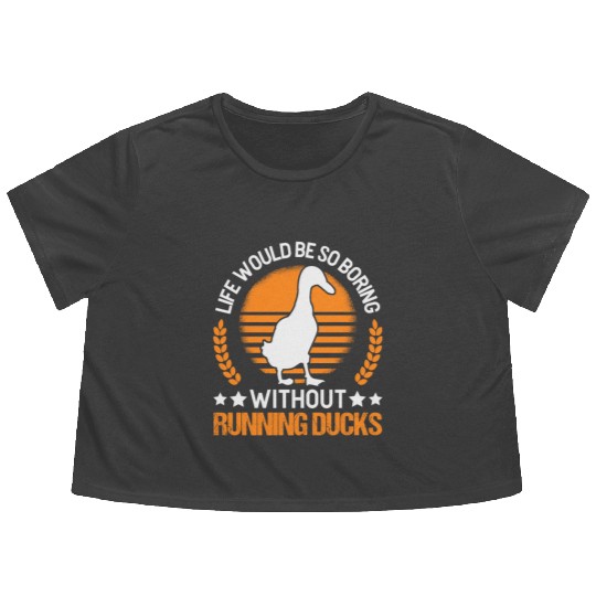 Indian Runner Gift Running Duck Flowy Cropped Tees