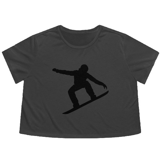 Snowboarder, Snowboarding, Snowboard Flowy Cropped Tees