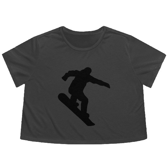 Snowboarder, Snowboarding, Snowboard Flowy Cropped Tees
