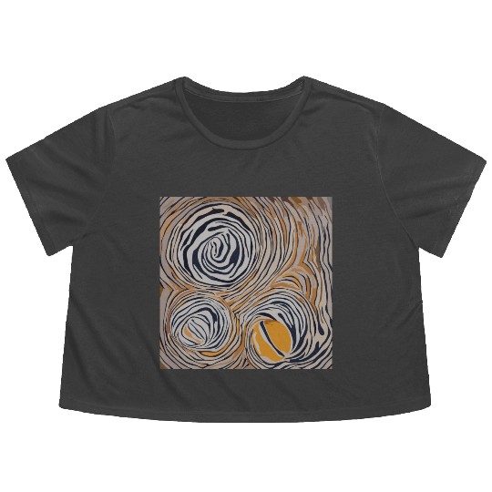 tiger skin Flowy Cropped Tees