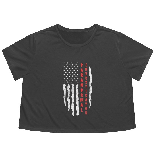 Ghost Hunting Paranormal Investigator Flowy Cropped Tees