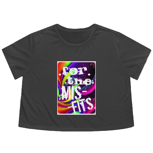 For the Misfits-2 Flowy Cropped Tees
