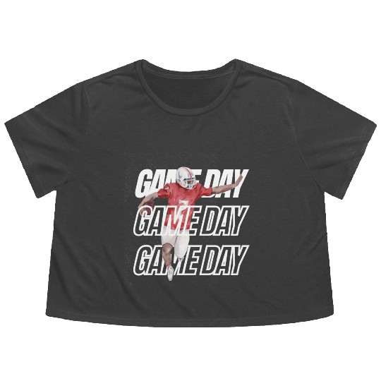 Game Day Football Life , Football Mom Sports Flowy Cropped Tees