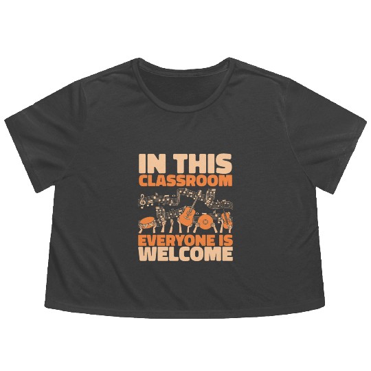 Music Teacher music nout Flowy Cropped Tees