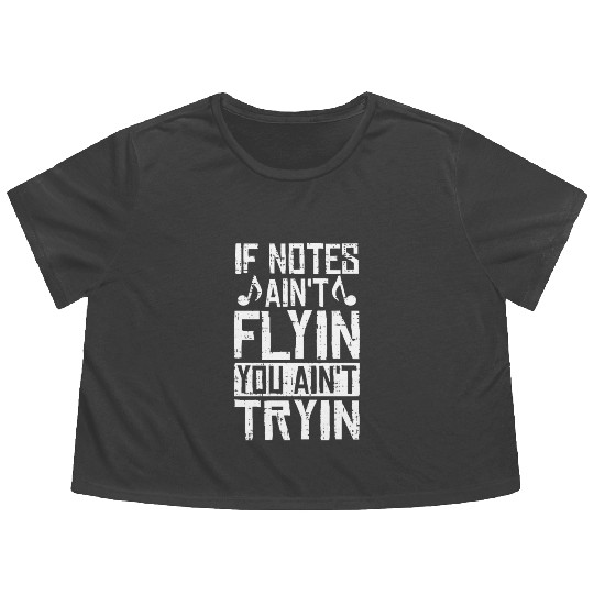 Music Teacher Funny Flowy Cropped Tees