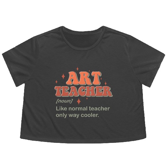 Art Teacher Flowy Cropped Tees
