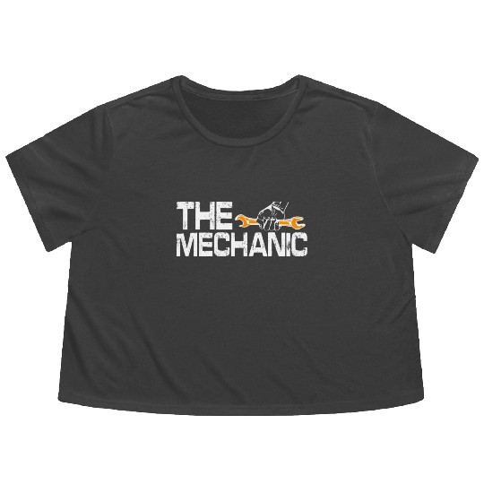 Dad Car Guy Garage Father's Day Funny Car Mechanic Flowy Cropped Tees