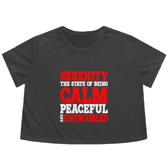 Serenity, Being Calm, Peaceful, And Untroubled 2 Flowy Cropped Tees
