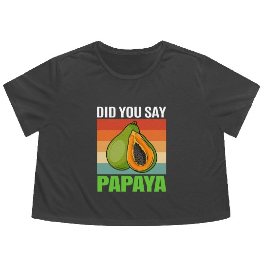 Did You Say Papaya Flowy Cropped Tees