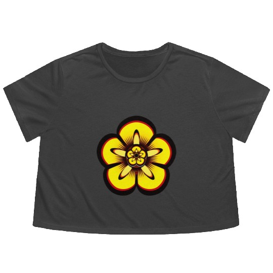 Lily Flower For family and friends Flowy Cropped Tees