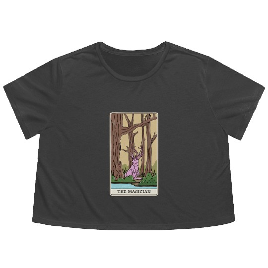 Mythical Creatures Cryptid Tarot Design for Flowy Cropped Tees