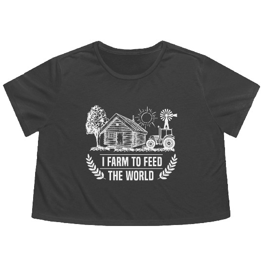 Farmer Farmer Tractor Tractor Farm Flowy Cropped Tees
