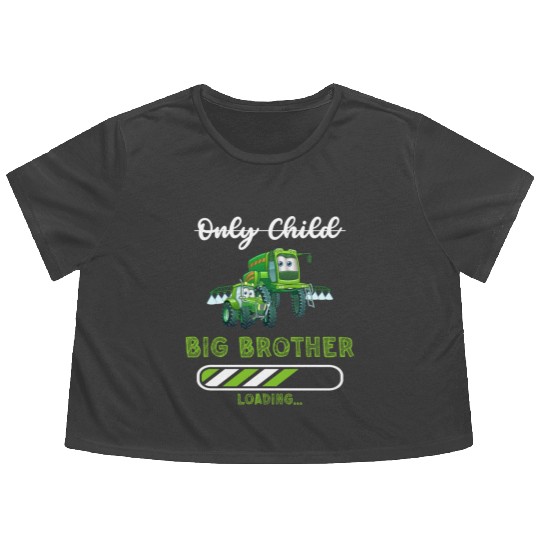 Big brother farmer tractor Flowy Cropped Tees