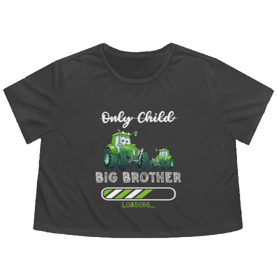 Big brother farmer tractor Flowy Cropped Tees