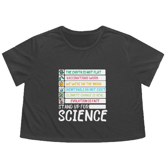 Earth Day Stand Up For Science Science Fiction Day Flowy Cropped Tees