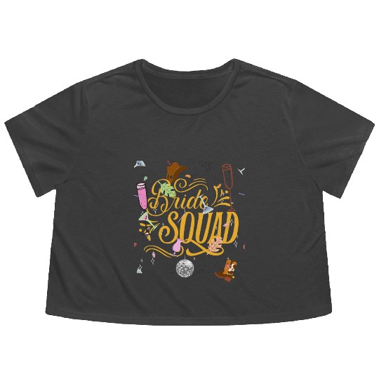 Bachelorette cowgirl disco 80s party Flowy Cropped Tees