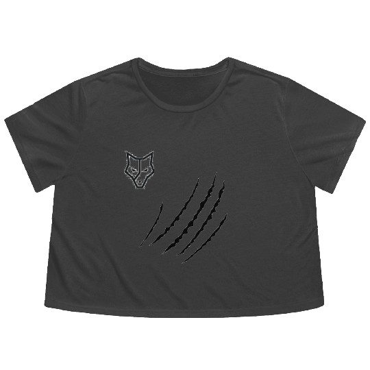 The ferocity of the Tiger in a Print Flowy Cropped Tees