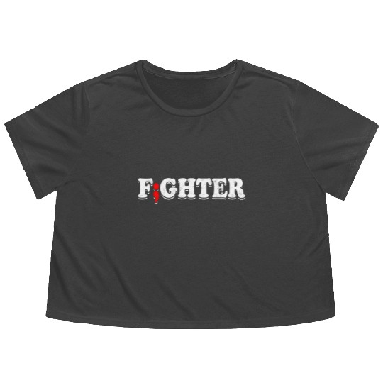 Fight Depression Prevention Mental Awareness Flowy Cropped Tees