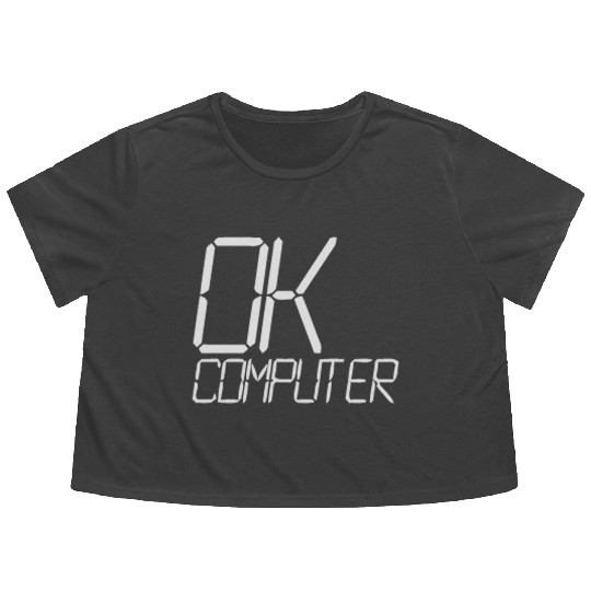 ok computer Flowy Cropped Tees