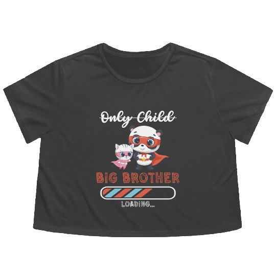 Big brother super hero panda cat 2023 Flowy Cropped Tees